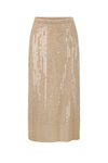 SWAYING 25 Fall/Winter Collection: Beaded Alpaca Wool Sweater/Skirt Set SW-SW25AW3B04-XING (Beige) Skirt (SW25AW1T07C1S4)
